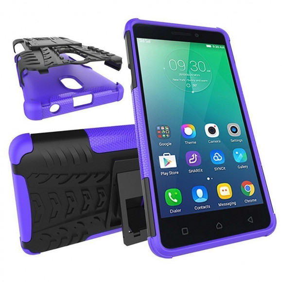 Чехол Hybrid Armor для Lenovo Vibe P1m (черный + фиолетовый)