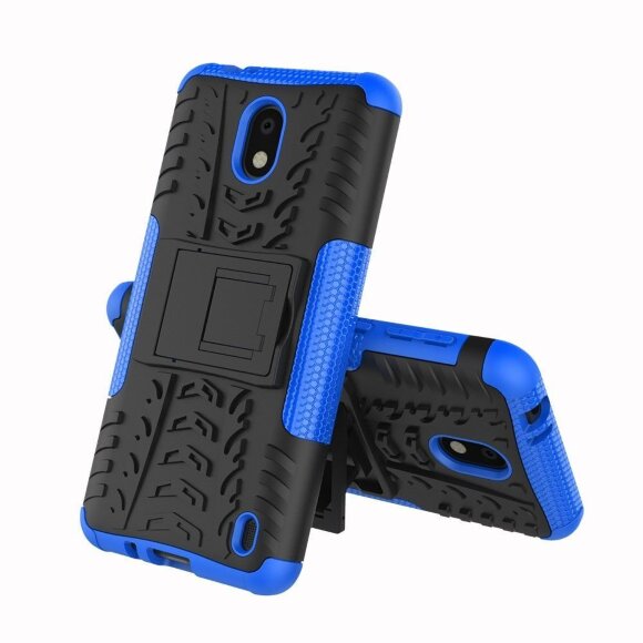 Чехол Hybrid Armor для Nokia 2 (черный + голубой) Чехол Hybrid Armor для Nokia 2 (черный + голубой)