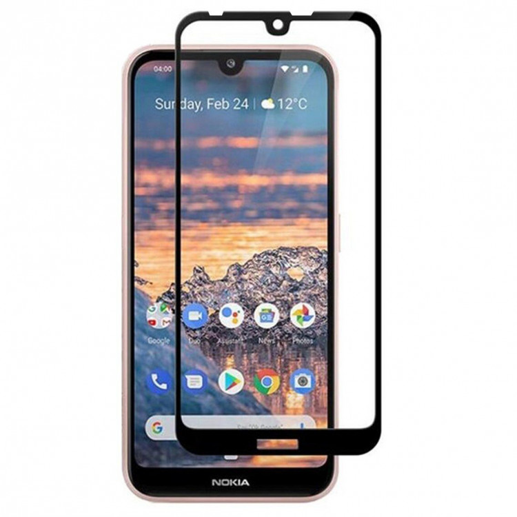 Защитное стекло FULL 3D для Nokia 3.2 (черный)