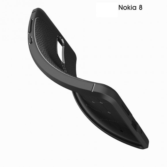 Чехол-накладка Litchi Grain для Nokia 8 (темно-синий) Чехол-накладка Litchi Grain для Nokia 8 (темно-синий)