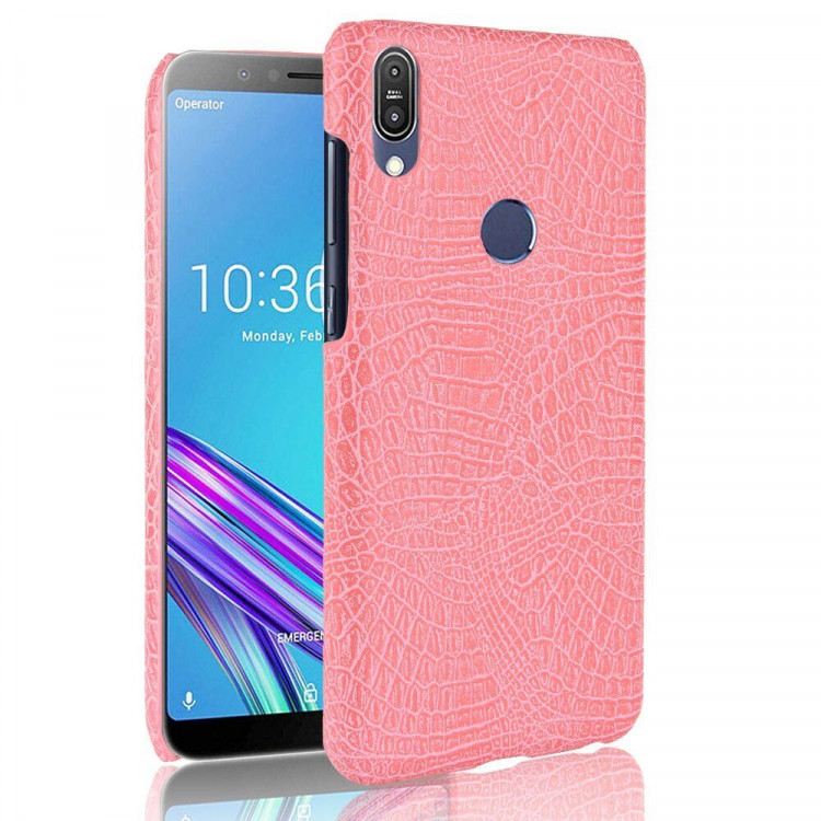 Чехол Crocodile Texture для Asus Zenfone Max Pro (M1) ZB601KL / ZB602KL (розовый)
