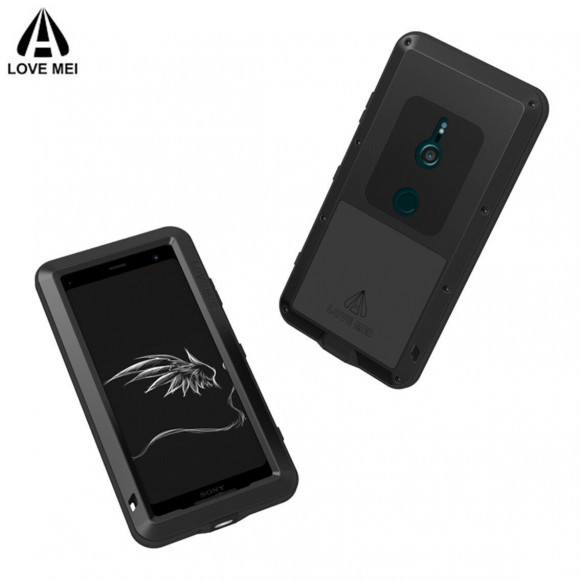 Гибридный чехол LOVE MEI для Sony Xperia XZ3 (серебряный)