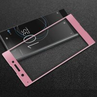 Защитное стекло 3D для Sony Xperia XA1 (розовое золото)