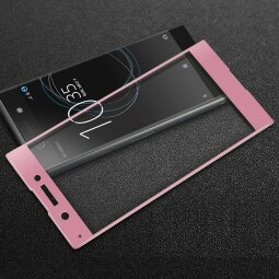 Защитное стекло 3D для Sony Xperia XA1 (розовое золото)
