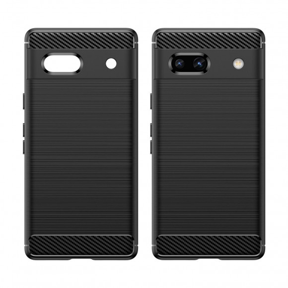 Чехол-накладка Carbon Fibre для Google Pixel 7a (черный) Чехол-накладка Carbon Fibre для Google Pixel 7a (черный)