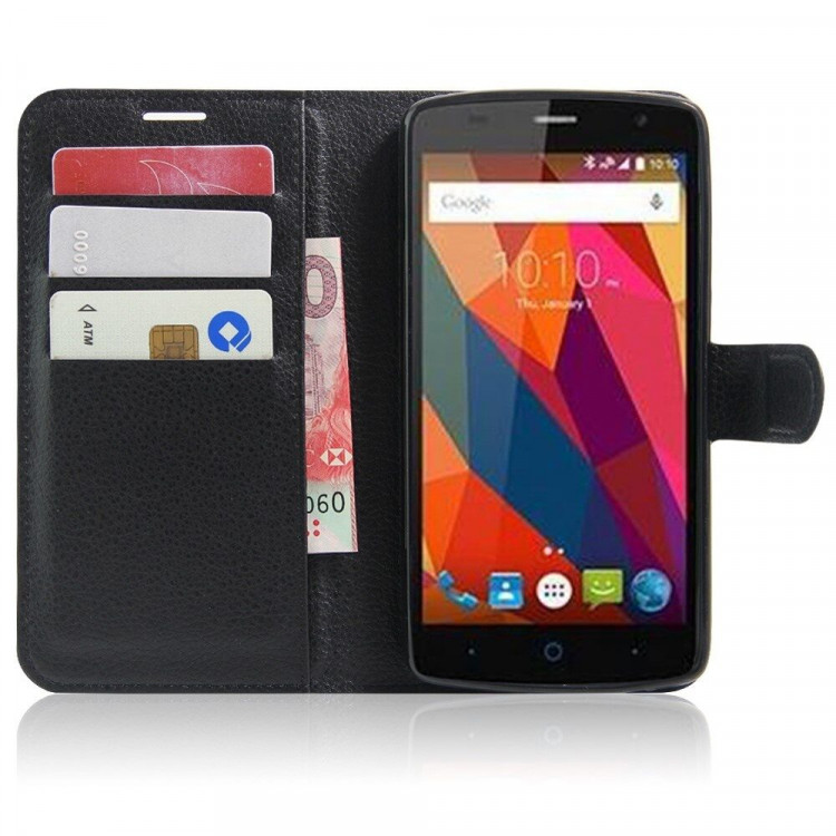 Чехол с визитницей для ZTE Blade L5 / L5 Plus (черный)