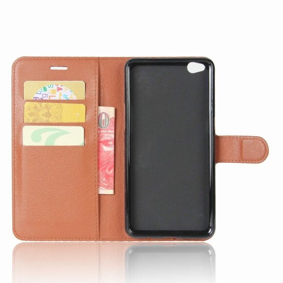 Чехол с визитницей для ZTE Nubia N2 (коричневый)