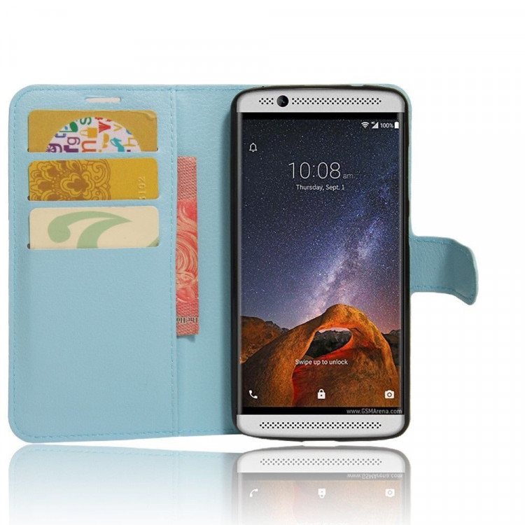 Чехол с визитницей для ZTE Axon 7 mini (голубой)
