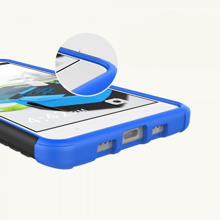 Чехол Hybrid Armor для Xiaomi Mi5S Plus (черный + голубой)