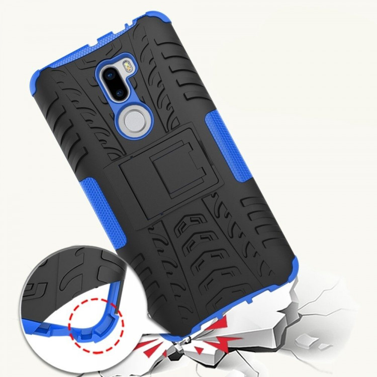 Чехол Hybrid Armor для Xiaomi Mi5S Plus (черный + голубой)