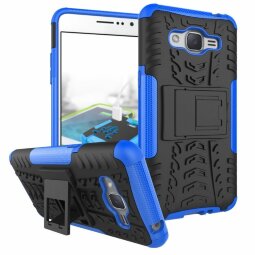 Чехол Hybrid Armor для Samsung Galaxy J2 Prime SM-G532F (черный + голубой)