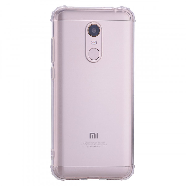 Силиконовый чехол с усиленными бортиками для Xiaomi Redmi 5 Plus (прозрачный)