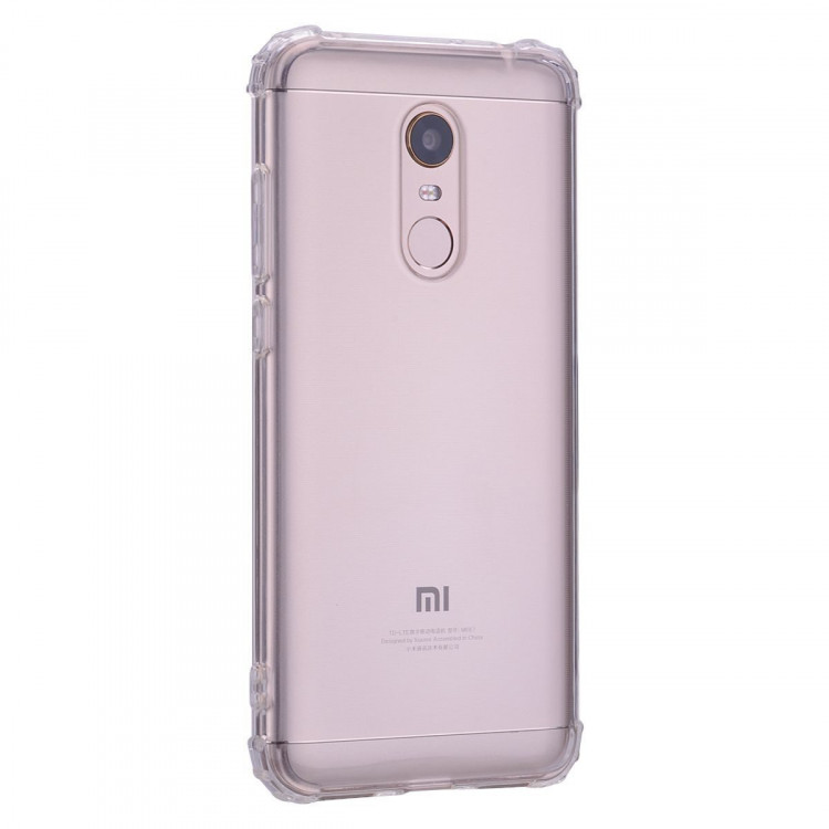 Силиконовый чехол с усиленными бортиками для Xiaomi Redmi 5 Plus (прозрачный)
