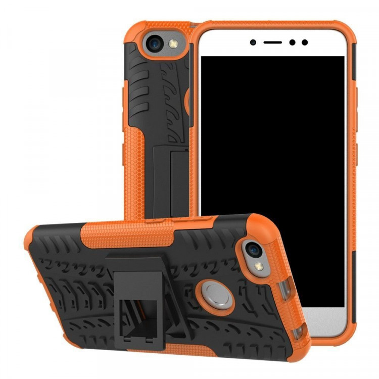 Чехол Hybrid Armor для Xiaomi Redmi Note 5A / 5A Prime (черный + оранжевый)