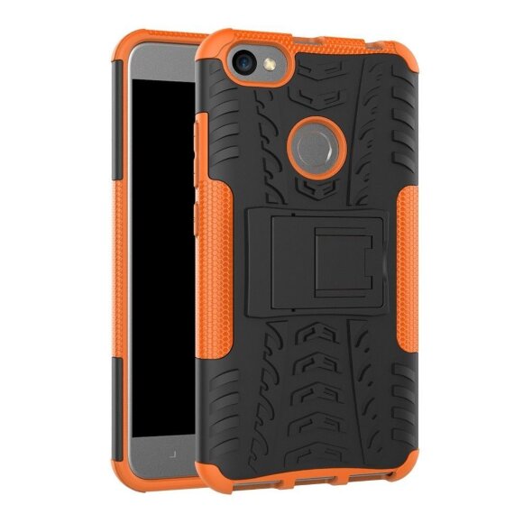 Чехол Hybrid Armor для Xiaomi Redmi Note 5A / 5A Prime (черный + оранжевый)