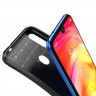 Чехол-накладка Resistant Carbon для Xiaomi Redmi Note 7 / Note 7 Pro (коричневый)