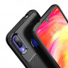Чехол-накладка Resistant Carbon для Xiaomi Redmi Note 7 / Note 7 Pro (коричневый)