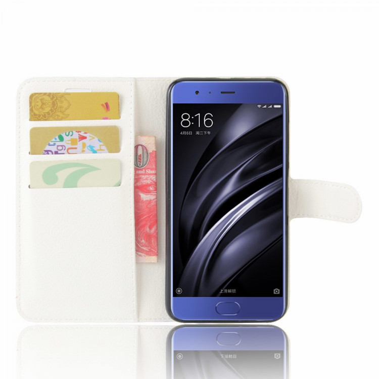 Чехол с визитницей для Xiaomi Mi6 (белый)
