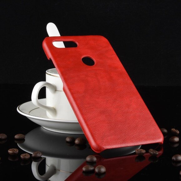 Чехол Litchi Texture для Xiaomi Mi 8 Lite (красный)