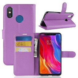 Чехол с визитницей для Xiaomi Mi 8 (фиолетовый)