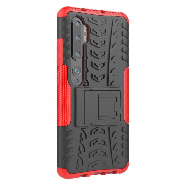 Чехол Hybrid Armor для Xiaomi Mi Note 10 / Mi Note 10 Pro / Mi CC9 Pro (черный + красный)