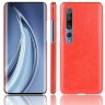 Кожаная накладка-чехол для Xiaomi Mi 10 / Mi 10 Pro (красный)