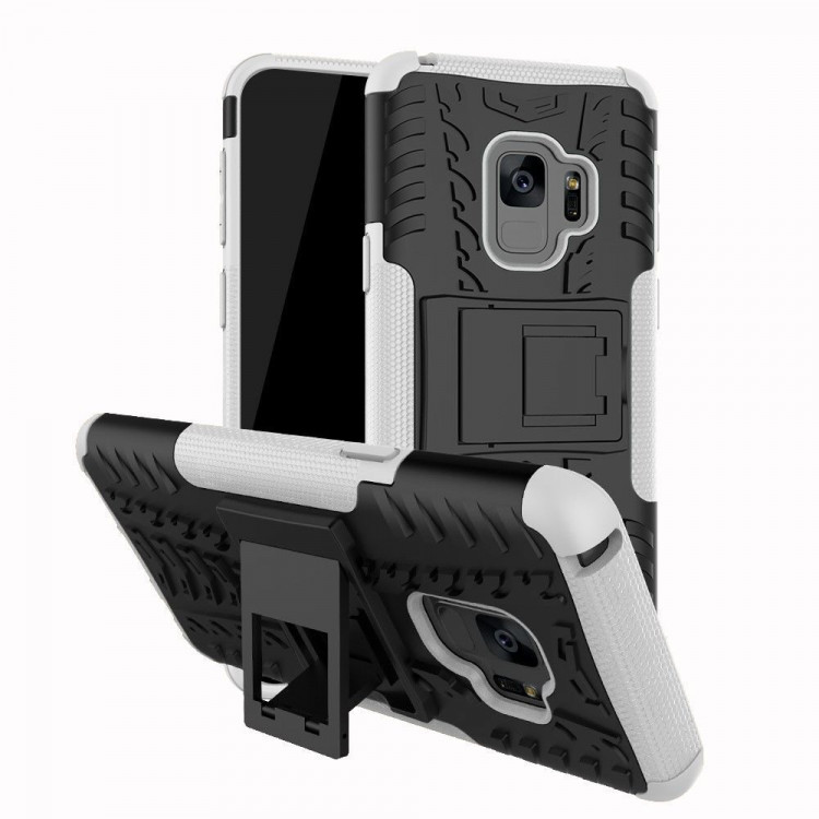 Чехол Hybrid Armor для Samsung Galaxy S9 (черный + белый)