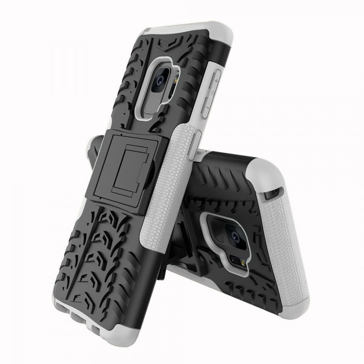 Чехол Hybrid Armor для Samsung Galaxy S9 (черный + белый)
