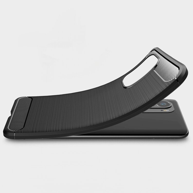 Чехол-накладка Carbon Fibre для Xiaomi Mi 11i / Redmi K40 / Redmi K40 Pro / Xiaomi Poco F3 (черный)