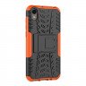 Чехол Hybrid Armor для Huawei Y5 (2019) / Honor 8S (черный + оранжевый)