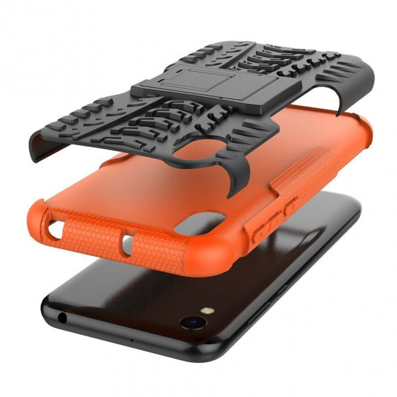 Чехол Hybrid Armor для Huawei Y5 (2019) / Honor 8S (черный + оранжевый) Чехол Hybrid Armor для Huawei Y5 (2019) / Honor 8S (черный + оранжевый)