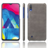 Кожаная накладка-чехол Litchi Texture для Samsung Galaxy M10 (серый)