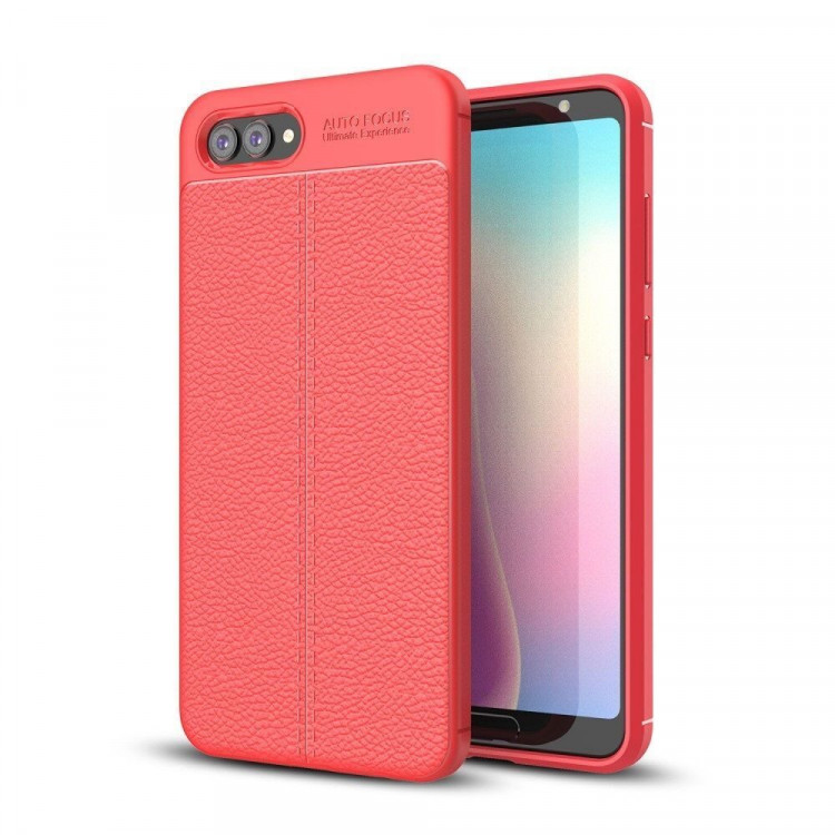 Чехол-накладка Litchi Grain для Huawei Nova 2s (красный)