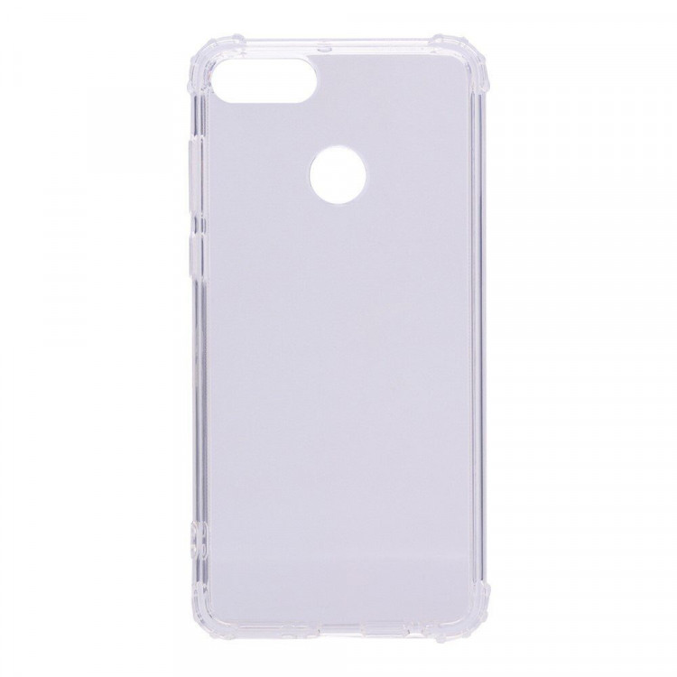 Силиконовый чехол с усиленными бортиками для Huawei P Smart / Enjoy 7S (прозрачный)