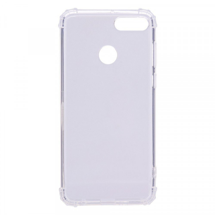 Силиконовый чехол с усиленными бортиками для Huawei P Smart / Enjoy 7S (прозрачный)