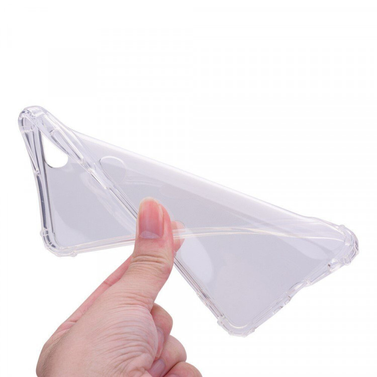 Силиконовый чехол с усиленными бортиками для Huawei P Smart / Enjoy 7S (прозрачный)