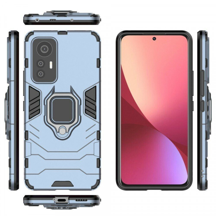 Чехол Armor Ring Holder для Xiaomi 12 Lite (темно-синий)