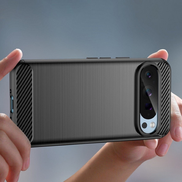 Чехол-накладка Carbon Fibre для Google Pixel 9, Pixel 9 Pro (черный) Чехол-накладка Carbon Fibre для Google Pixel 9, Pixel 9 Pro (черный)
