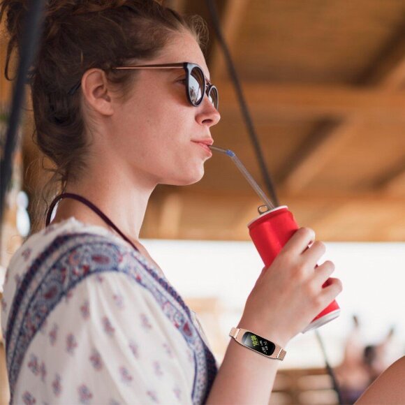 Сетчатый браслет для Samsung Galaxy Fit E SM-R375 (золото)