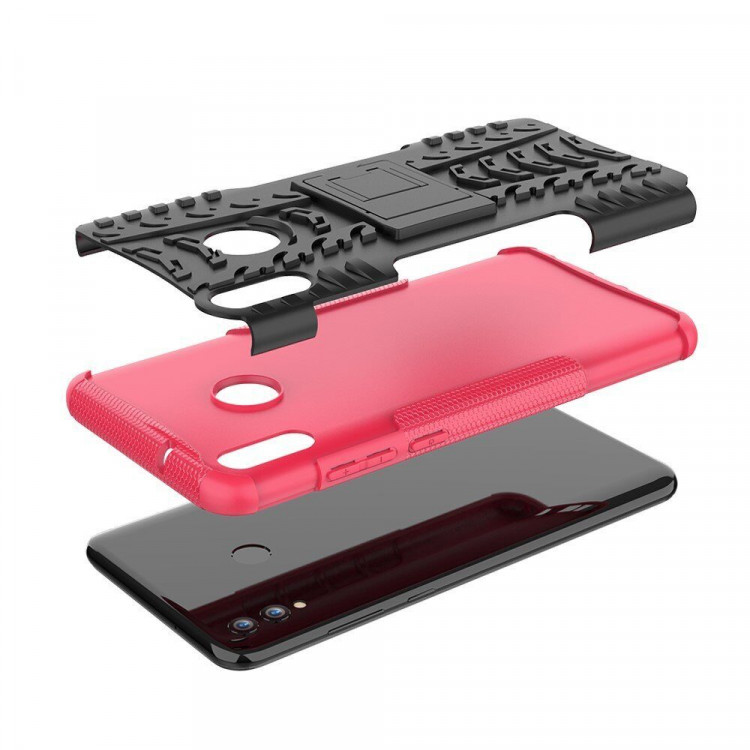 Чехол Hybrid Armor для Huawei Honor 8X Max (черный + розовый)