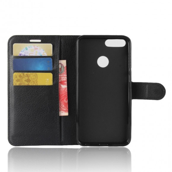 Чехол с визитницей для Huawei Honor 9 Lite (черный)
