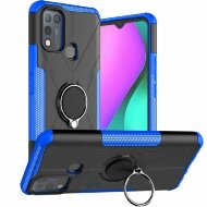 Чехол Armor Shockproof Ring Holder для Infinix Hot 10 Play / Hot 11 Play (черный + голубой) Чехол Armor Shockproof Ring Holder для Infinix Hot 10 Play / Hot 11 Play (черный + голубой)