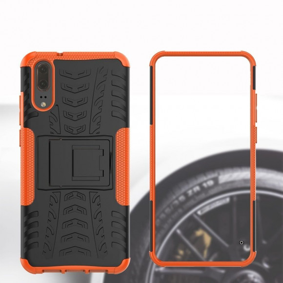 Чехол Hybrid Armor для Huawei P20 (черный + оранжевый) Чехол Hybrid Armor для Huawei P20 (черный + оранжевый)