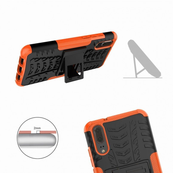 Чехол Hybrid Armor для Huawei P20 (черный + оранжевый) Чехол Hybrid Armor для Huawei P20 (черный + оранжевый)