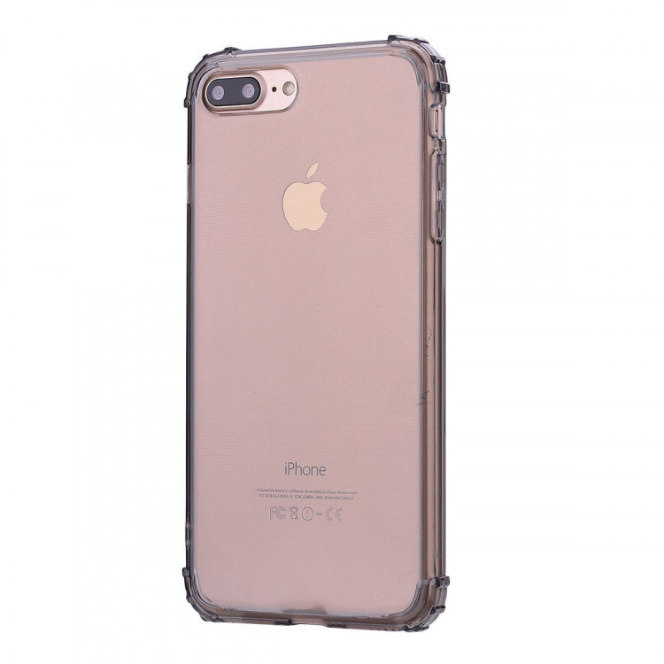 Силиконовый чехол с усиленными бортиками для iPhone 8 Plus / iPhone 7 Plus (черный)