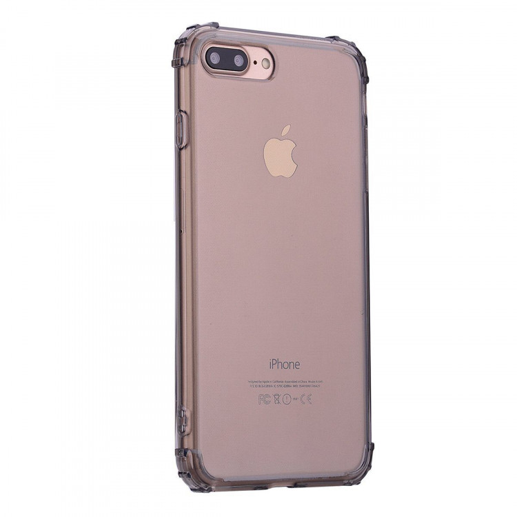 Силиконовый чехол с усиленными бортиками для iPhone 8 Plus / iPhone 7 Plus (черный)