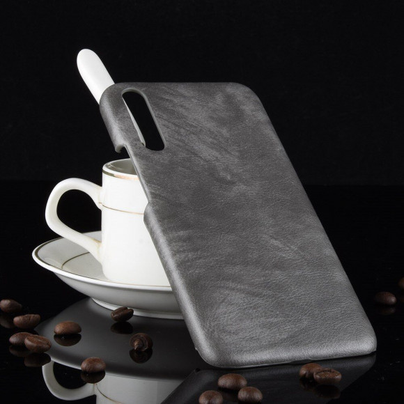 Кожаная накладка-чехол Litchi Texture для Huawei P30 (серый) Кожаная накладка-чехол Litchi Texture для Huawei P30 (серый)