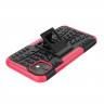 Чехол Hybrid Armor для iPhone 11 (черный + розовый)