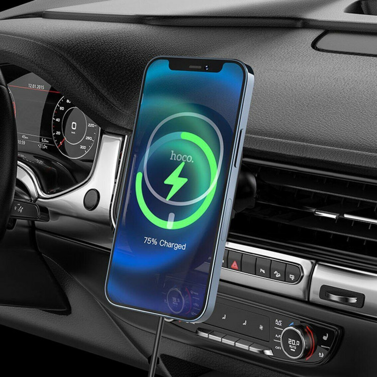Беспроводное автомобильное зарядное устройство Hoco CA90 Powerful magnetic wireless charging car holder