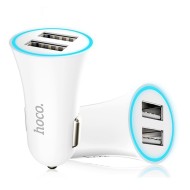 Автомобильное зарядное устройство HOCO  Led Smart Light Dual 2,4А (серебряный) Автомобильное зарядное устройство HOCO  Led Smart Light Dual 2,4А (серебряный)